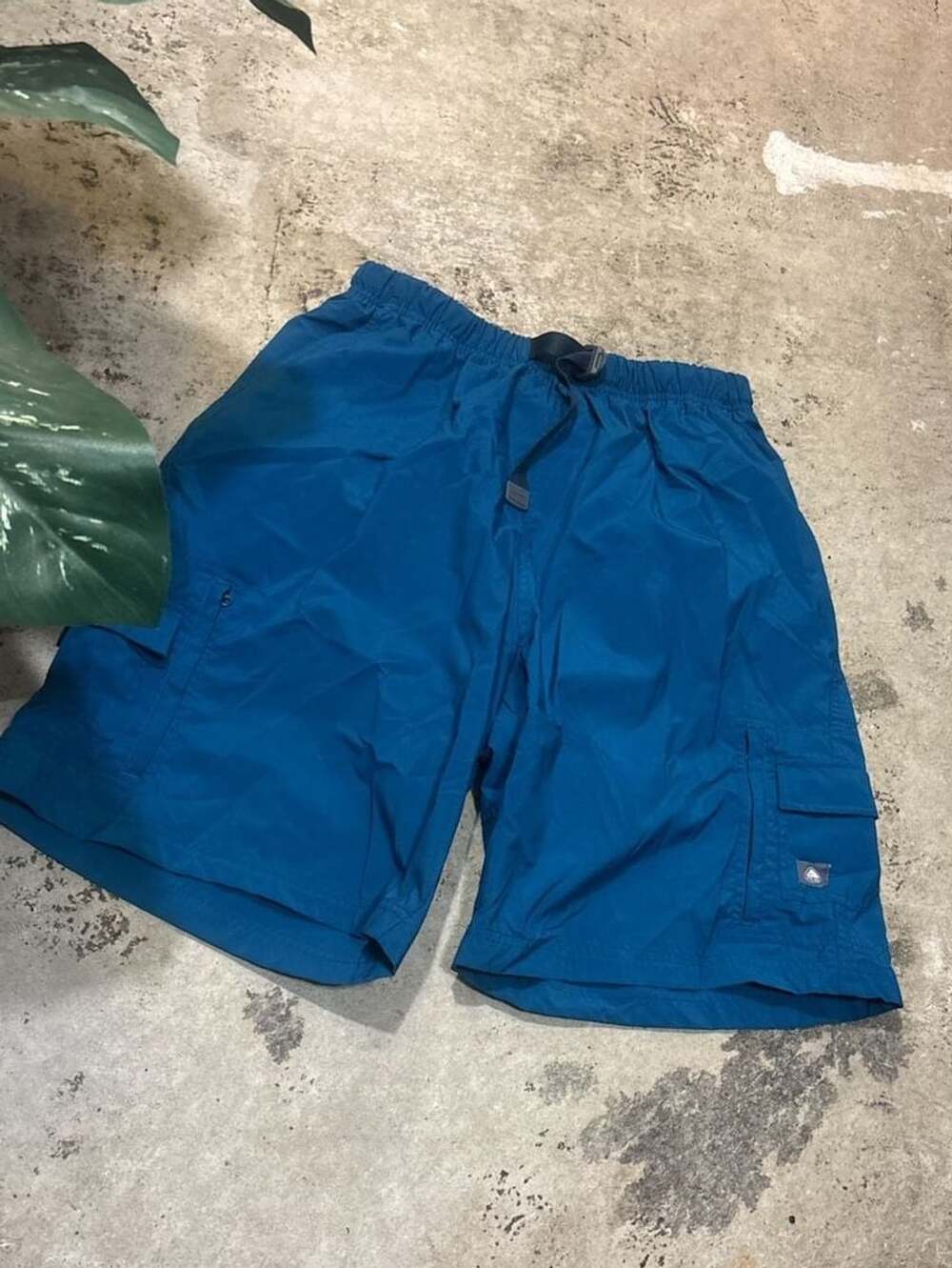 Nike ACG Cargo Shorts Size L Blue Hiking Belted Nylon